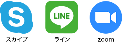 スカイプ、LINE、zoom