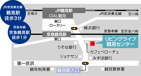 鶴見センター地図