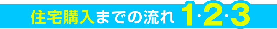 住宅購入までの流れ１・２・３