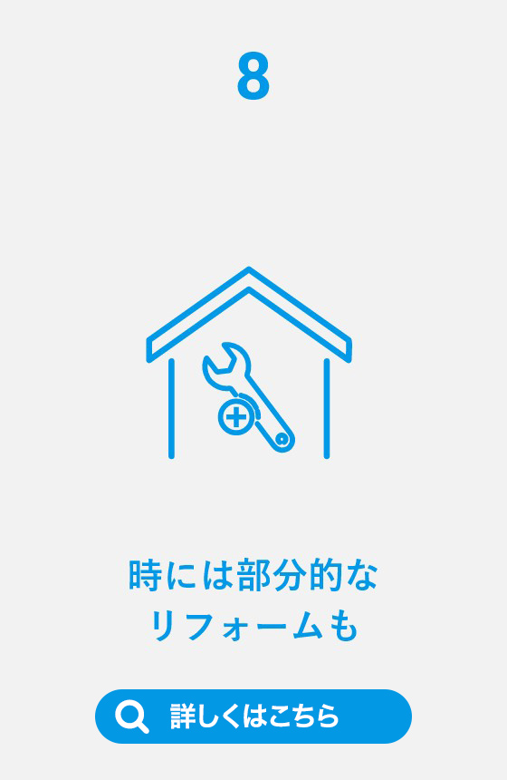 8時には部分的なリフォームも