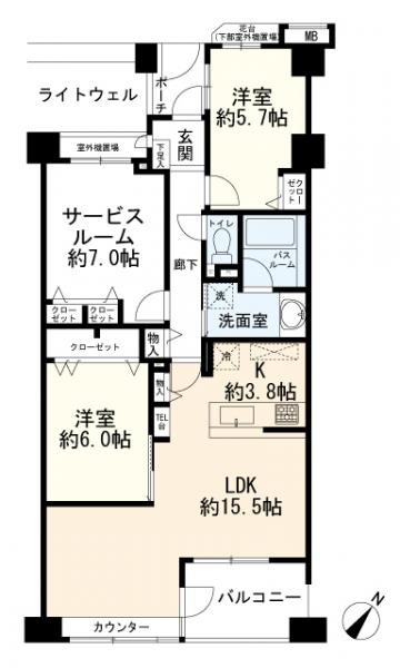 横浜市港北区新横浜1丁目 4490万円2SLDK