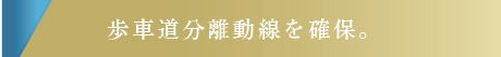 歩車道分離同線を確保