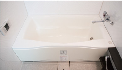 ワイドな浴槽