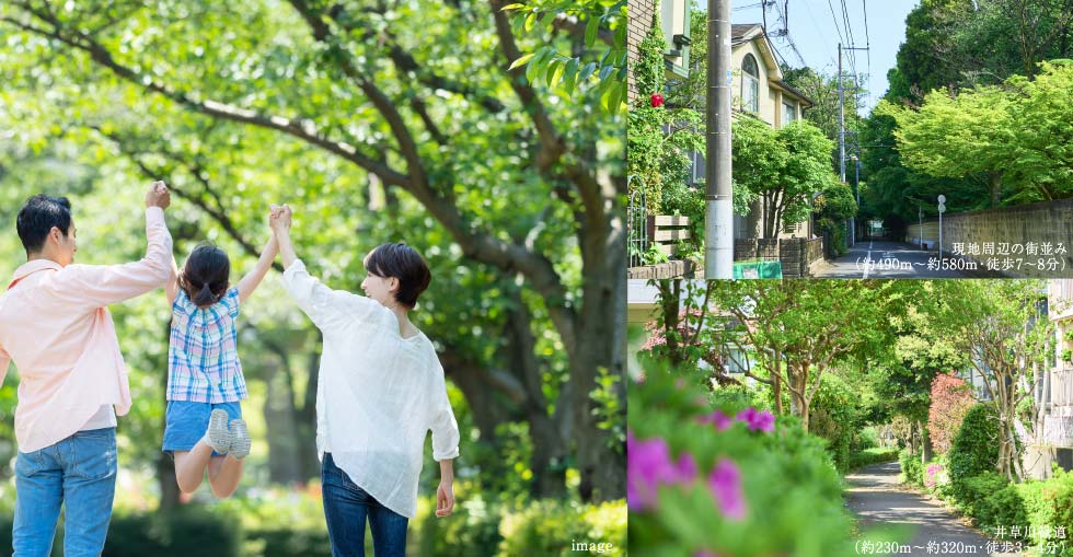 井原川街道、現地周辺